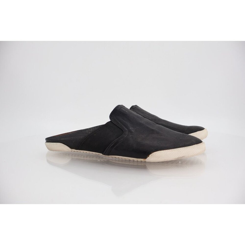 Frye Melanie Mules Women's 6.5 Black Leather Slip On Slide Shoes Comfy Casual